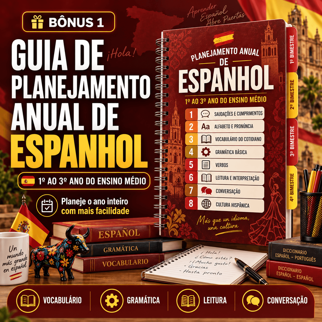 Bônus 01: Guia de Planejamento Anual de Espanhol