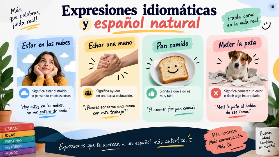 Slide de Espanhol: Expressões Idiomáticas e Espanhol Natural